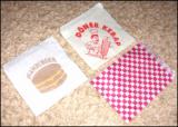 Vrecká na hamburger karované kebab 15 x 15 cm/100 ks