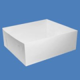 Krabica na zákusky, papierová biela, 18 x 18 x 10 cm/ 50 ks bal.