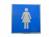 Bezpečnostná samolepka Výstražny symbol  ,,WC ženy ´´10 x 10 cm
