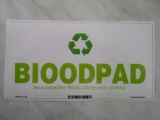 Bezpečnostná samolepka Výstražny symbol ,, BIO ODPAD´´ 10 x 20 cm