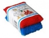 Hubka nepoškriabe a čisti škvrny, 1 pár žltá/červená LA OCA/ 3,49 €