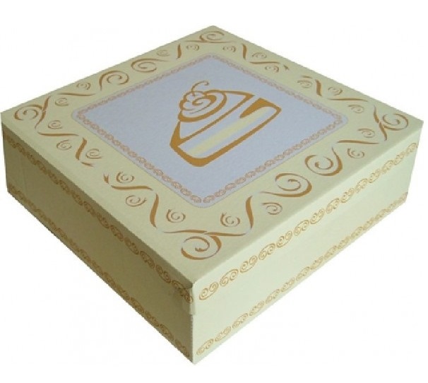 Papierova krabica na torty s potlačou 28 x 28 x 10 cm/ 50  ks bal. / 0,56 € ks