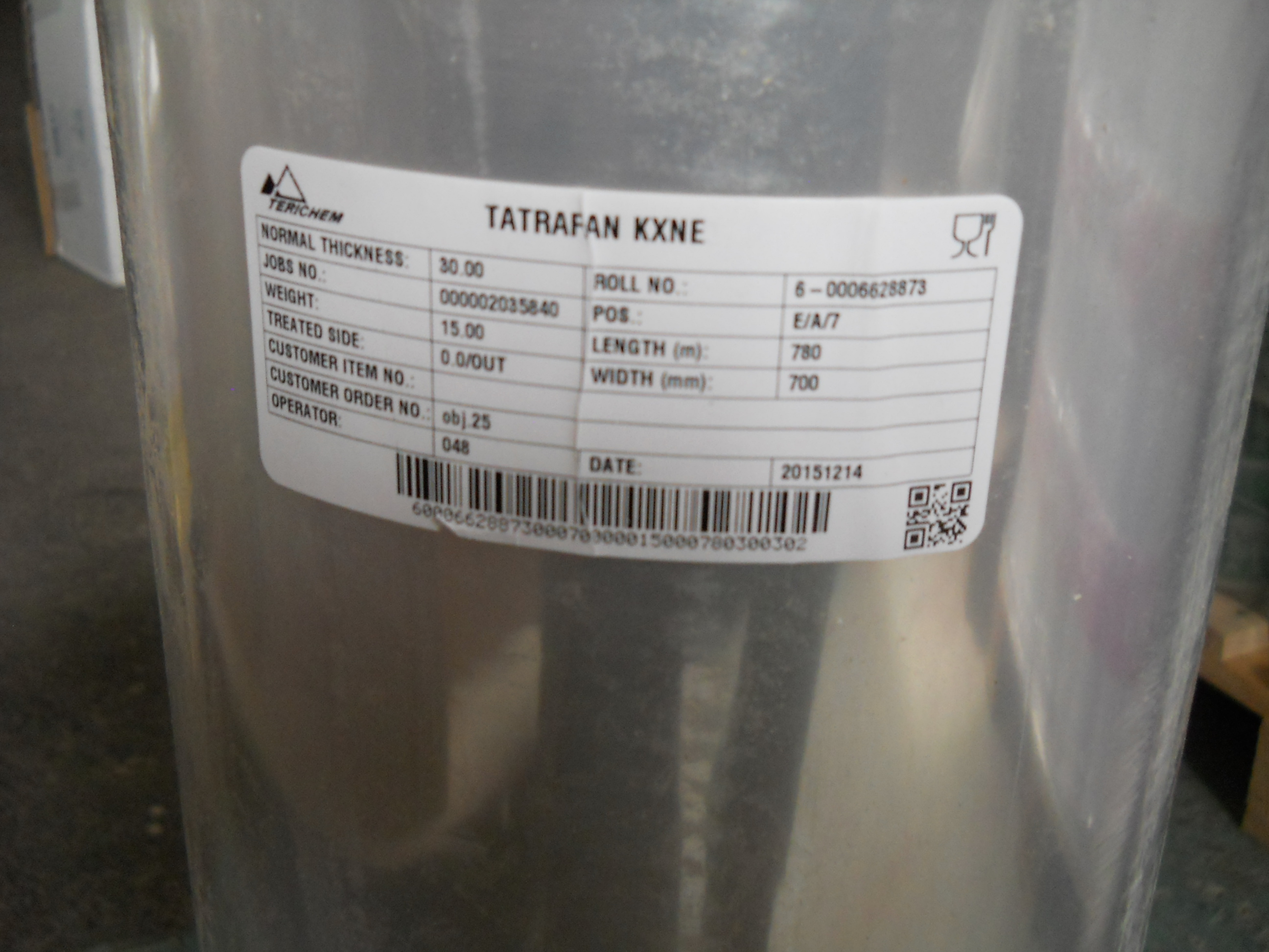 Baliaci Celofán hr.30 mikr. š 70 cm x 650 m , cena za cca 12,50  kg, 79,98 EUR