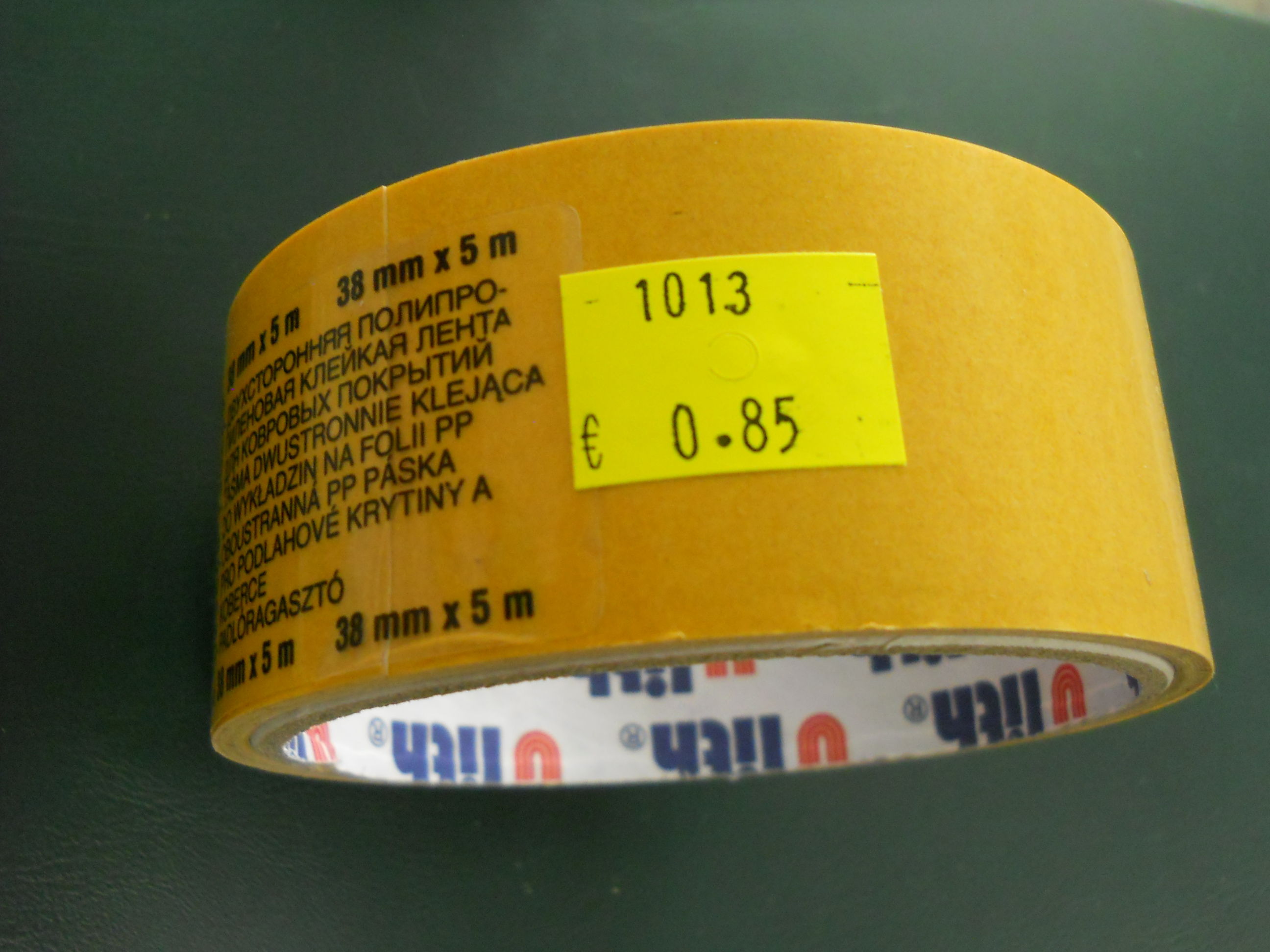 Lepiaca páska obojstranná,š 3,8 cm x 25 m/ 2,08 € s DPH