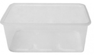 Vanička a vrchnáčik transparent 2000 ml/ dl 17 x 12 x v 14 cm /50 ks
