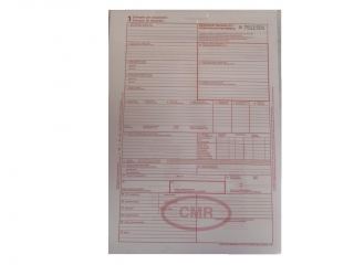 Tlačivo CMR , A 4 s Dotlačou Loga čislované, 5 listové / 19,99 € s DPH