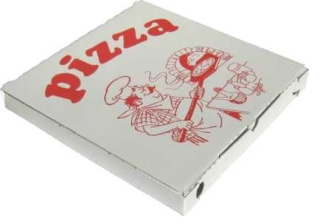 Krabica na pizzu, 28 x 28 x 3 cm/ 100 ks á 0,28 €/ ks