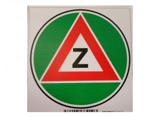 Bezpečnostná samolepka Výstražny symbol  ,, vodič začiatočnik / 1,49 €´