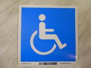 Bezpečnostná samolepka Výstražny symbol  ,,vozičkar ´´10 x 10 cm